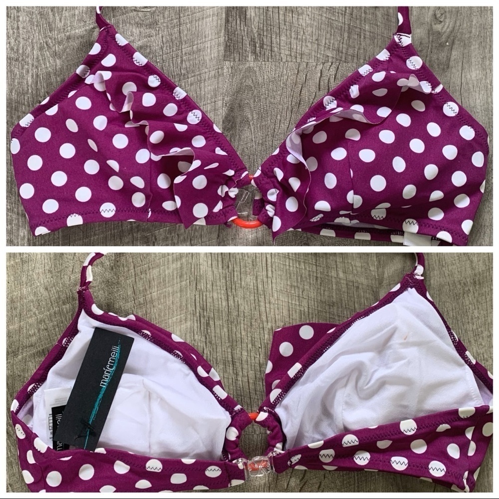 2/$25‼️NWT Marie Meili Polka Dot Bikini Top